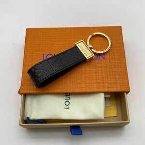 Louis Vuitton Dragonne Black Empreinte Monogram Leather Keychain & Bag Charm